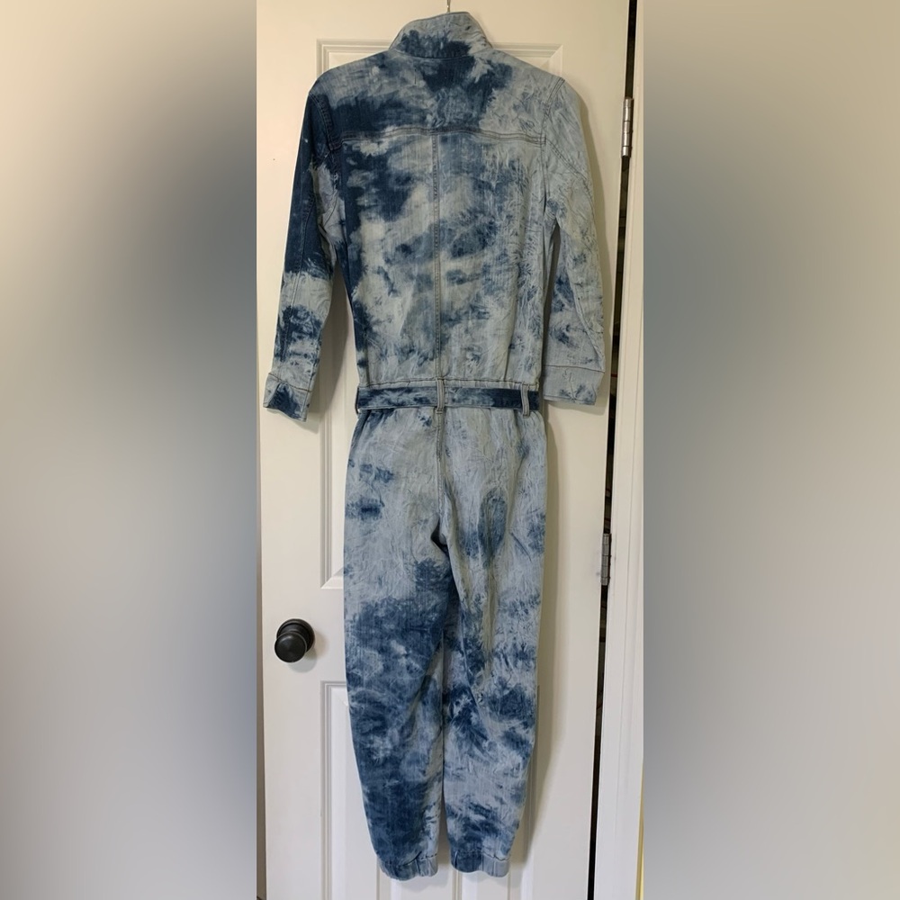 Gabrielle Union XS Tie-Dye Denim Jumpsuit NY&Co - Picture 9 of 12